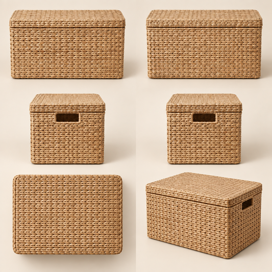 Tovelyq WovenHaven Woven Lidded Storage Basket Set product view