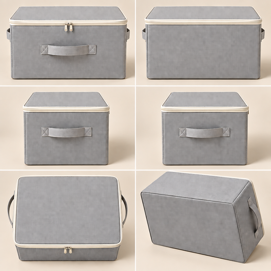 Tovelyq LinenFold Folding Fabric Clothing Storage Box Set product view